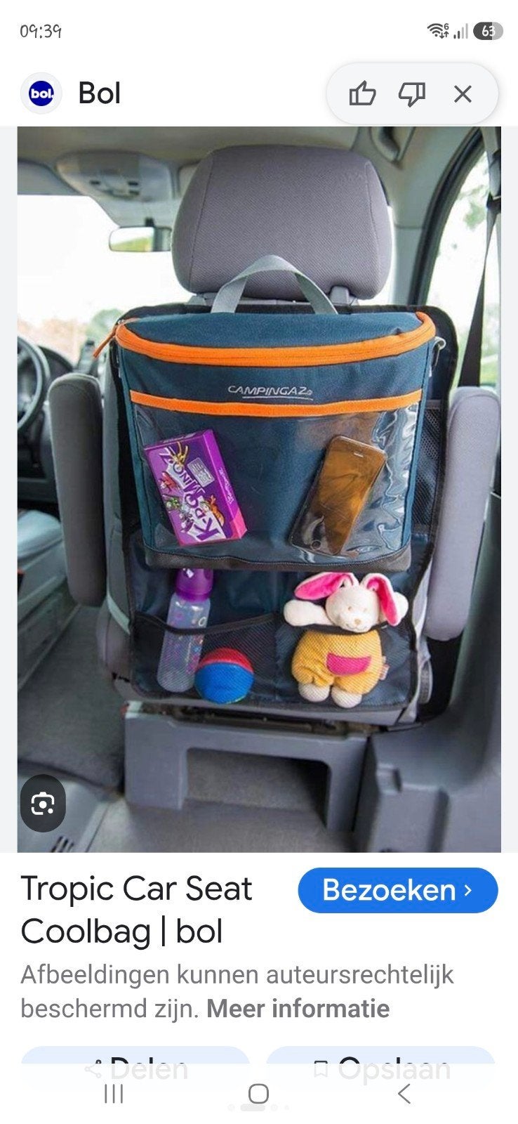 Campingaz Tropic Car Seat Coolbag - 8L Koeltas, Ophalen of Verzenden, Nieuw