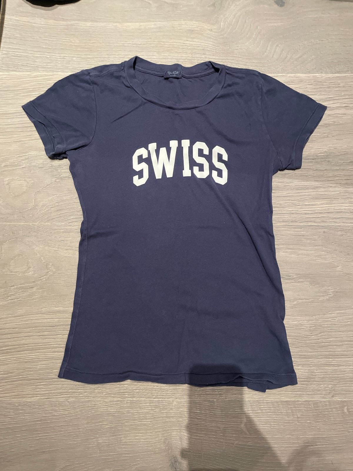 Brandy Melville 'Swiss' T-shirt, Blauw, Ophalen of Verzenden, Korte mouw, Maat 34 (XS) of kleiner