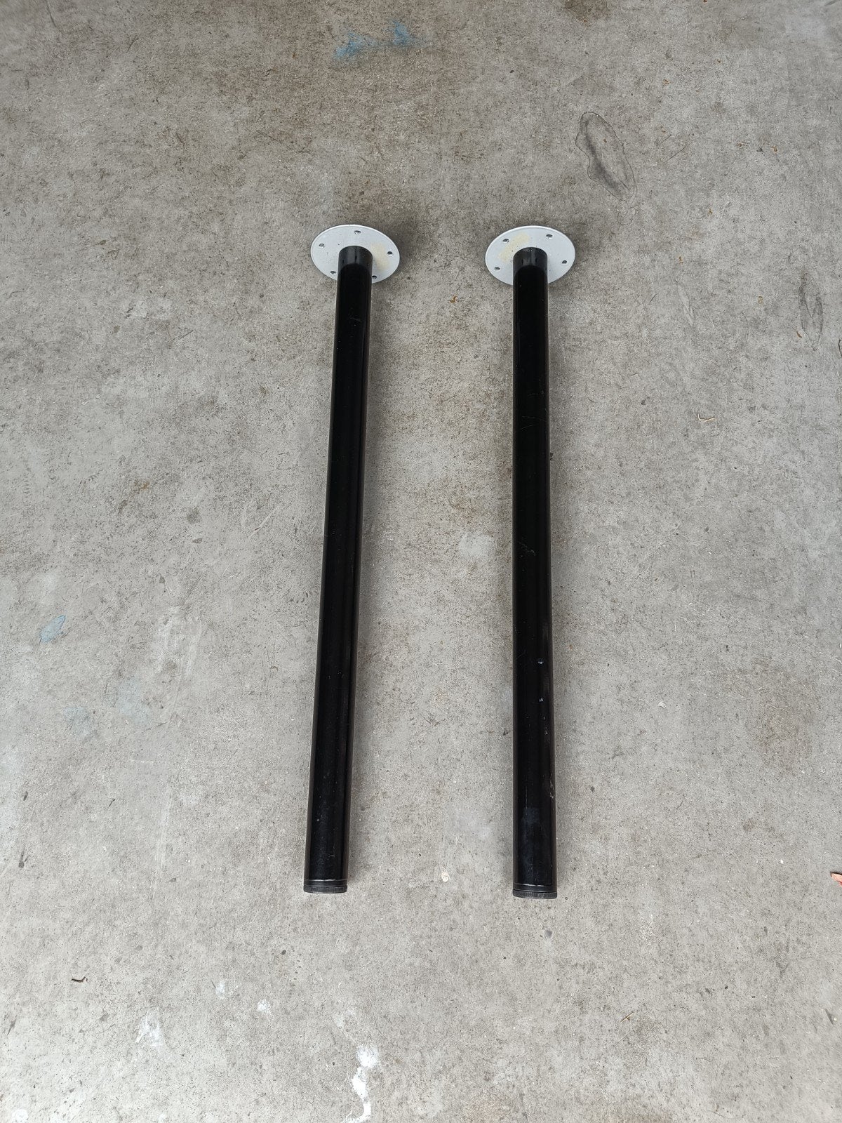 2x Poot IKEA ADILS Zwart, Ophalen, Tafelpoot, 50 tot 100 cm, Rond