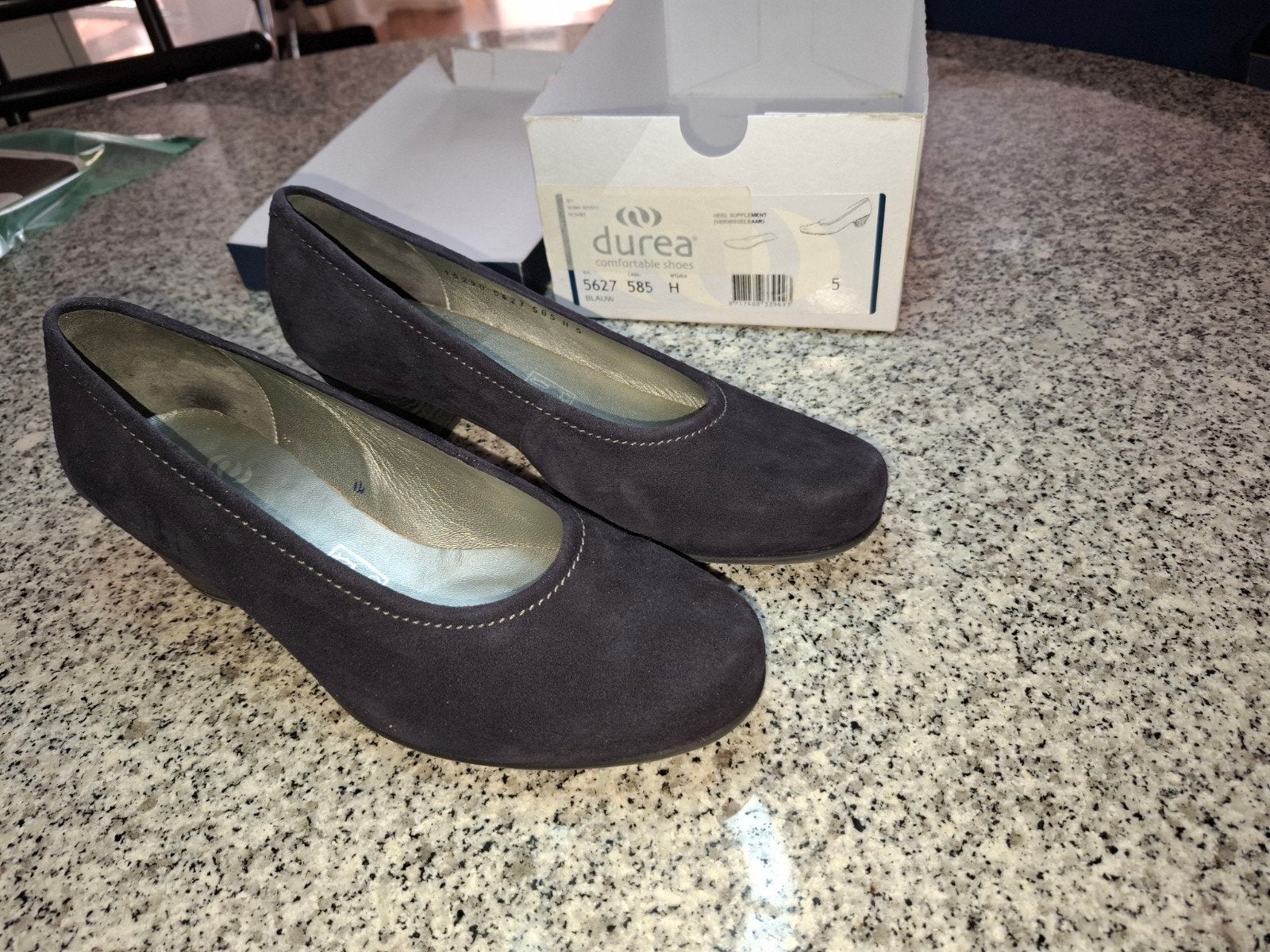 donkerblauwe/ zwarte pumps Durea 38 H, Durea, Pumps, Zwart, Nieuw