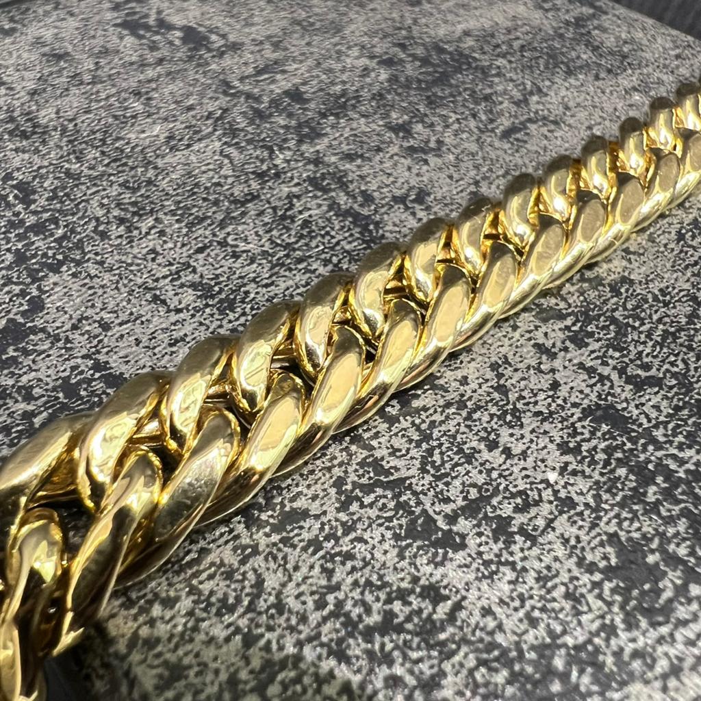 18k gouden armband gourmet schakel dik, Ophalen of Verzenden, Nieuw, Goud