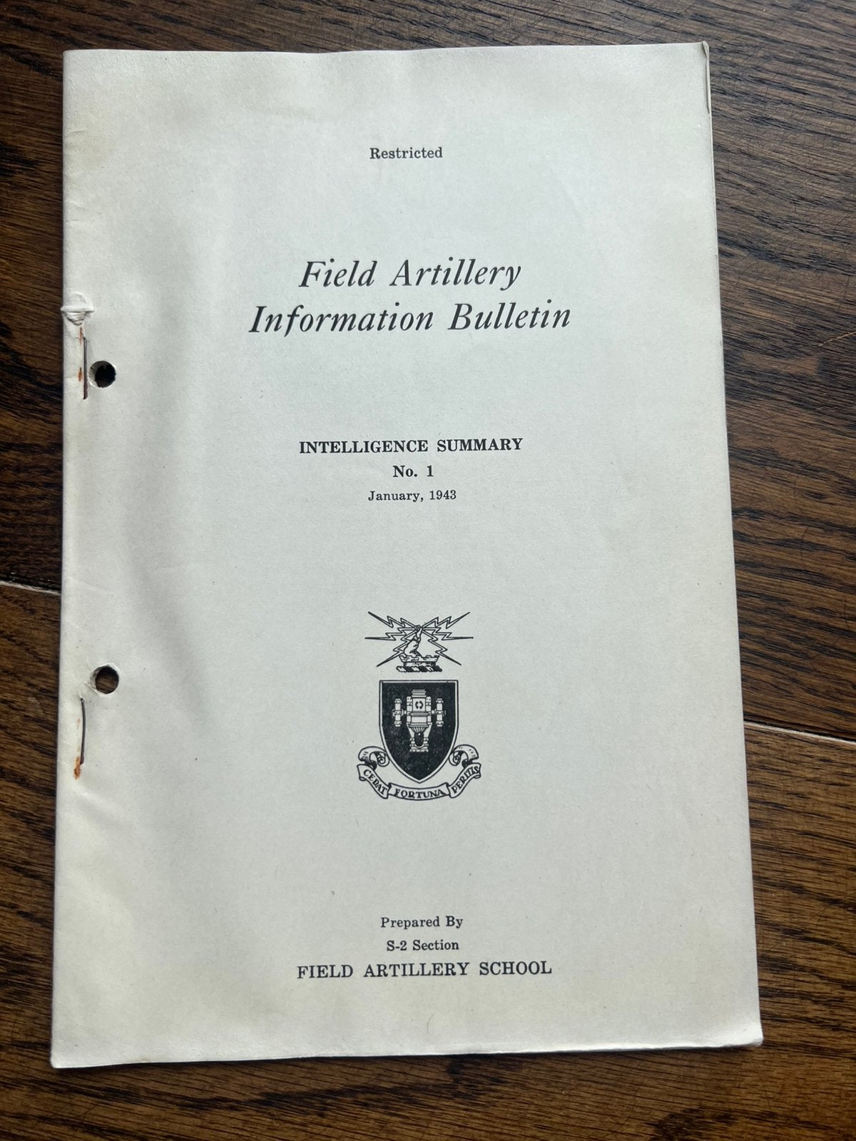 WO2 Amerikaans Artillery bulletin Psy Ops POW boobytraps '43, Verzamelen, Militaria | Tweede Wereldoorlog, Amerika, Verzenden