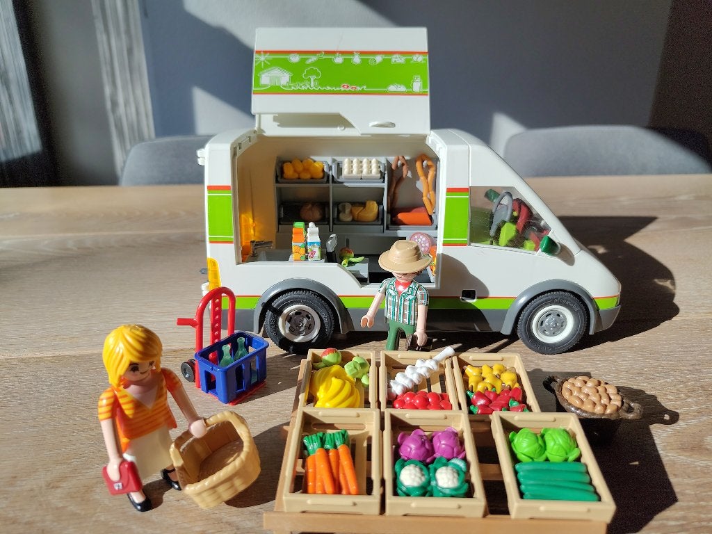 Playmobil Country Marktkraam wagen - 70134 COMPLEET, Gebruikt, Complete set, Voertuig, Ophalen of Verzenden