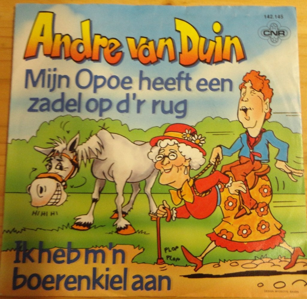 Andre van Duin > Mijn opoe heeft een zadel op d't rug, Ophalen of Verzenden, Gebruikt, 7 inch, Nederlandstalig
