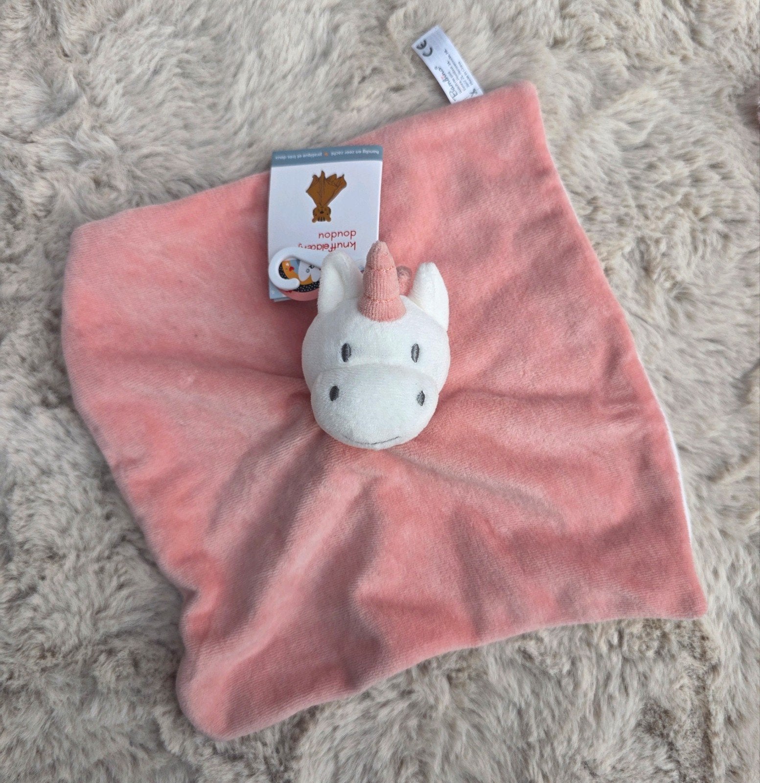 Knuffeldoekje doudou roze, Ophalen of Verzenden, Nieuw, Overige typen