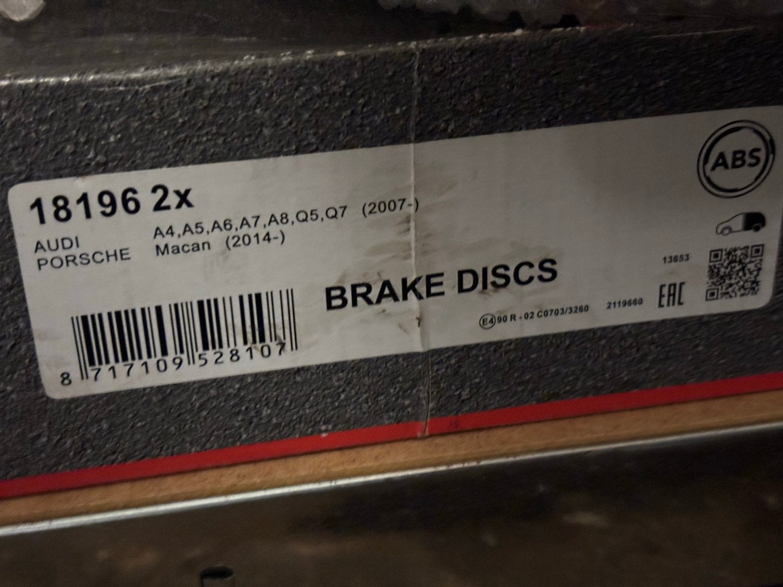 Set remschijven ABS  2x voor Audi en Porsche Macan, ., Nieuw, Ophalen of Verzenden, .