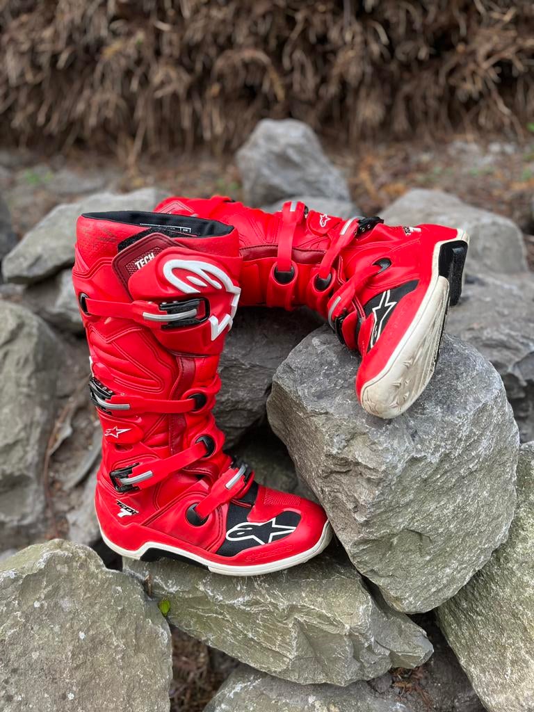 alpinestars tech 7  rood, Motoren, Kleding | Motorkleding, Ophalen of Verzenden, Tweedehands, Heren, Laarzen