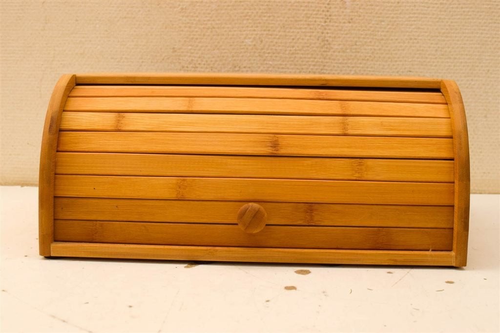 Houten Broodtrommel met roldeksel 50629, Ophalen of Verzenden, Gebruikt