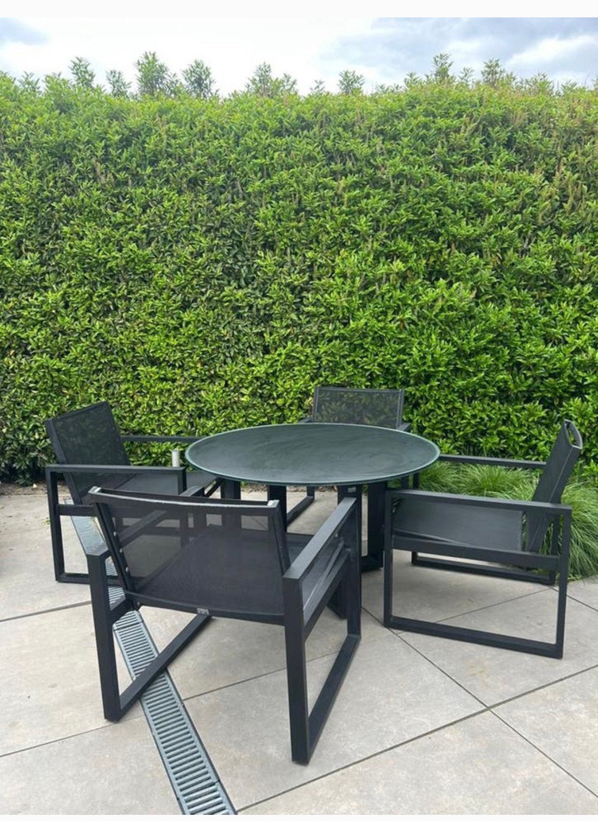 Borek Eric Kuster tuinset - 4 zitplaatsen, Tuin en Terras, Ophalen, 4 zitplaatsen, Eettafel, Aluminium