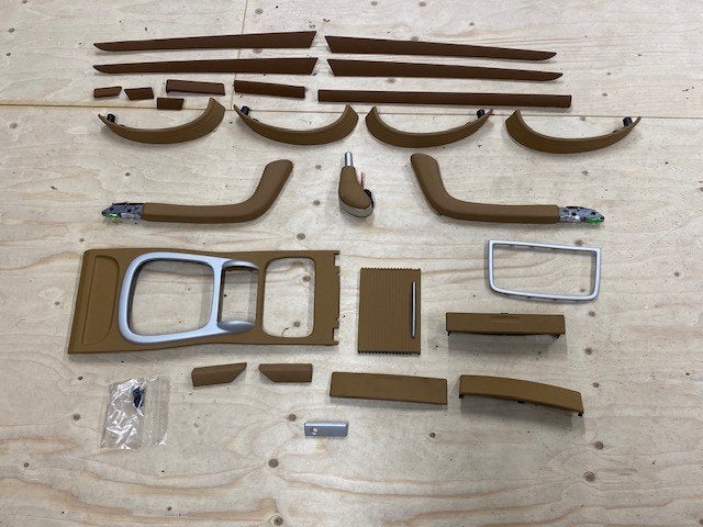 Set sierlijsten interieur Porsche Cayenne '03-'10 sand beige, Gebruikt, ., Porsche, Ophalen of Verzenden