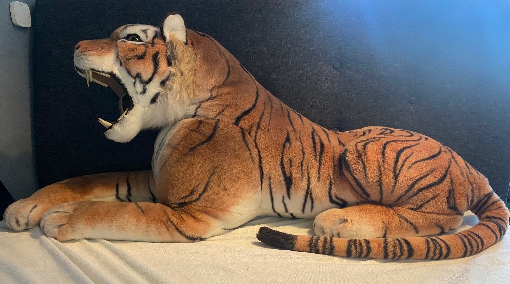 Grote etalage tijger knuffel, Kinderen en Baby's, Kinderkamer | Inrichting en Decoratie, Ophalen, Zo goed als nieuw, Overige typen