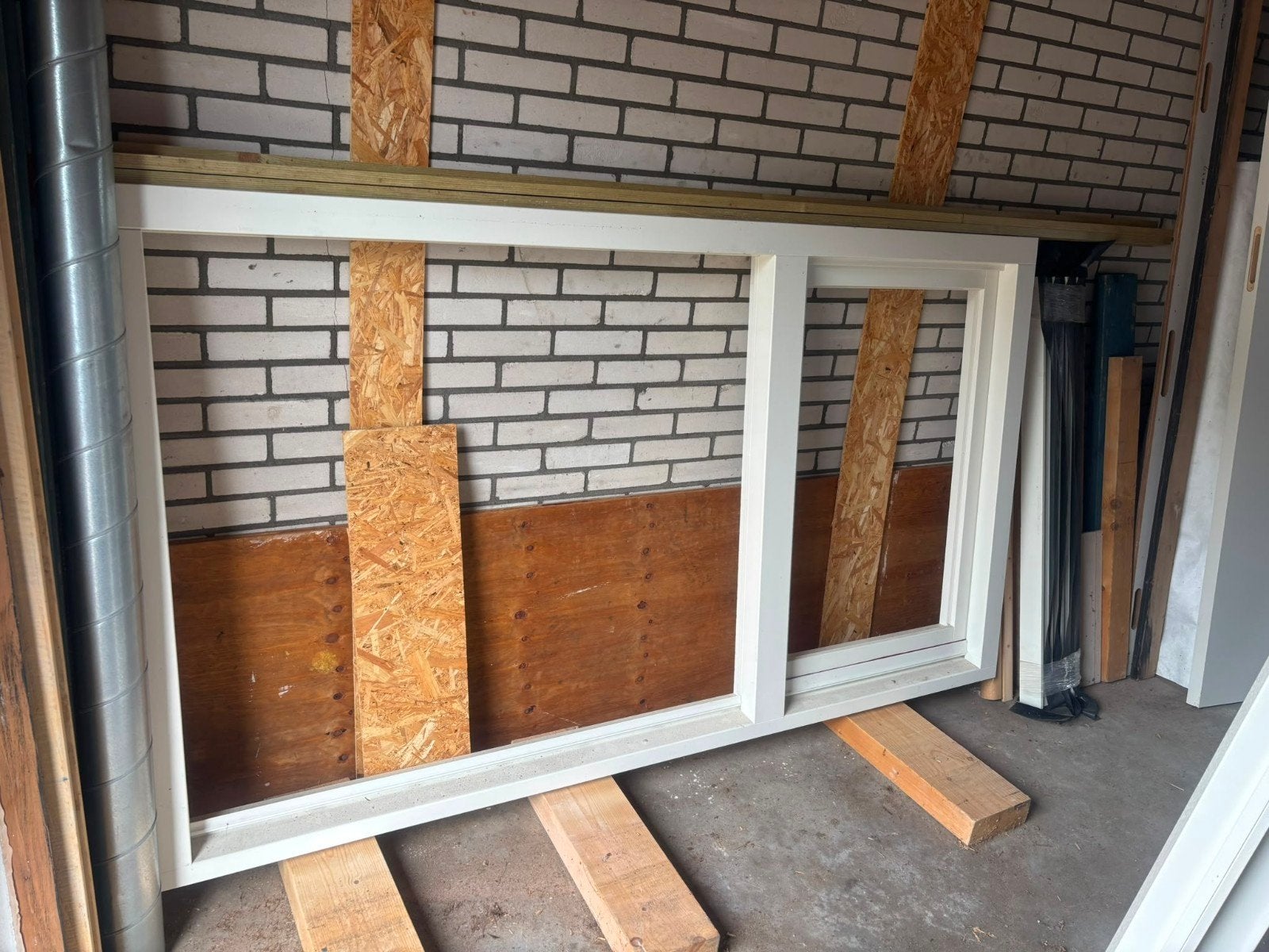 1x  kozijn nieuw220x120 hardhout draaikiep afgelakt ral 9010, Doe-het-zelf en Verbouw, Kozijnen en Schuifpuien, 75 tot 150 cm