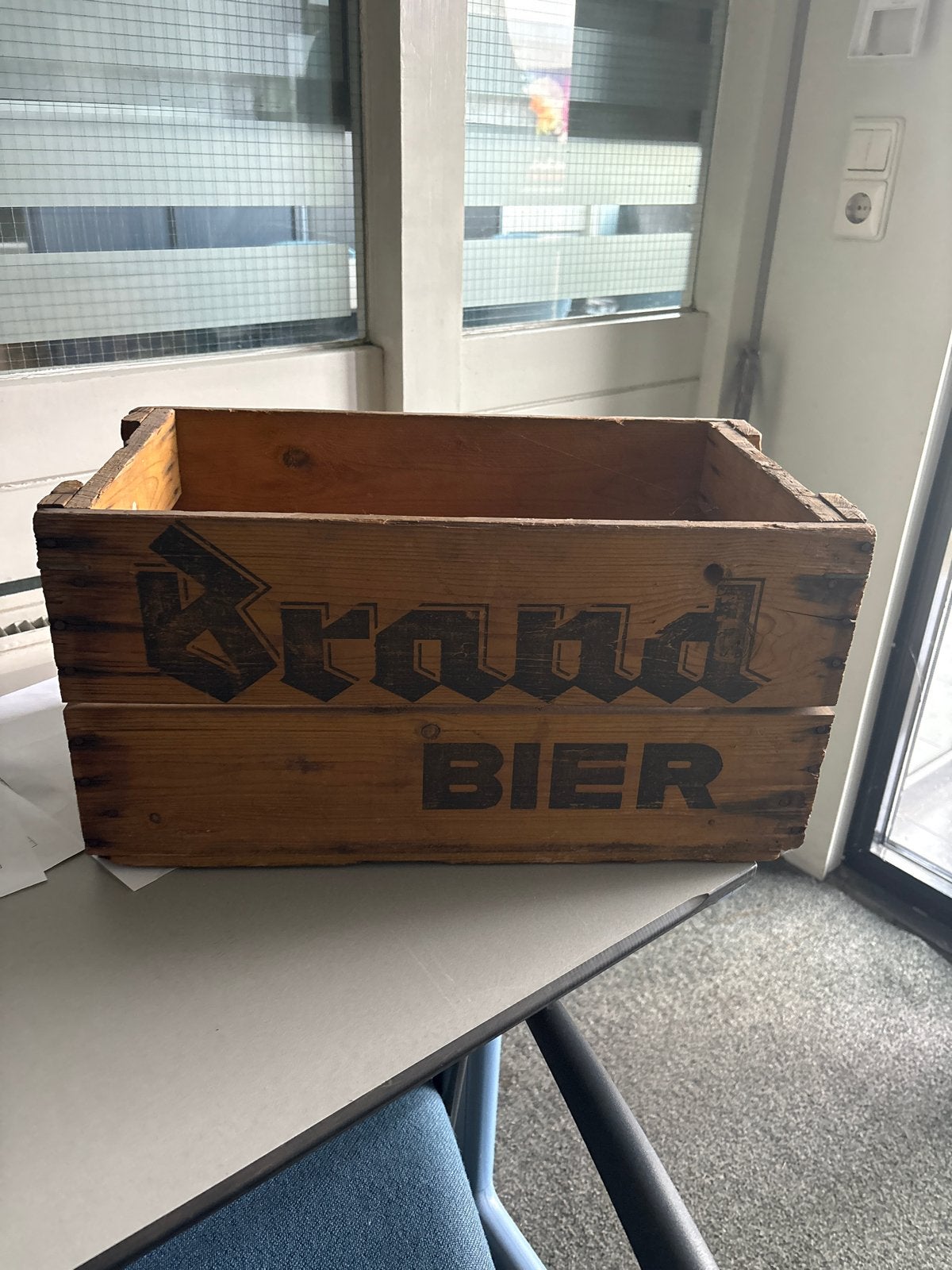 Vintage Brand Bier houten krat - Decoratief en functioneel, Ophalen