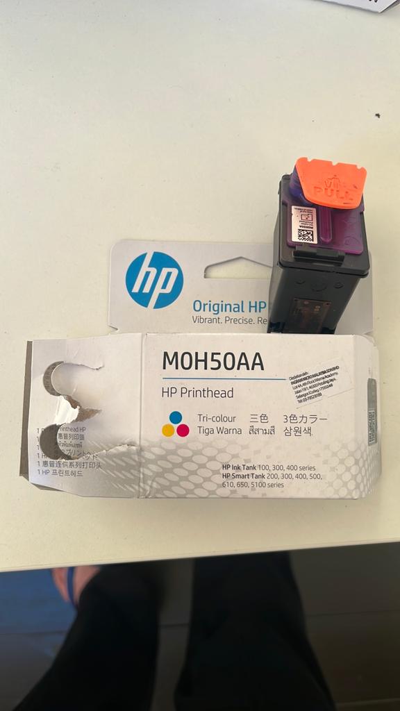 HP MOH50AA Driekleuren Printkop Cartridge, Ophalen of Verzenden, Zo goed als nieuw, Cartridge