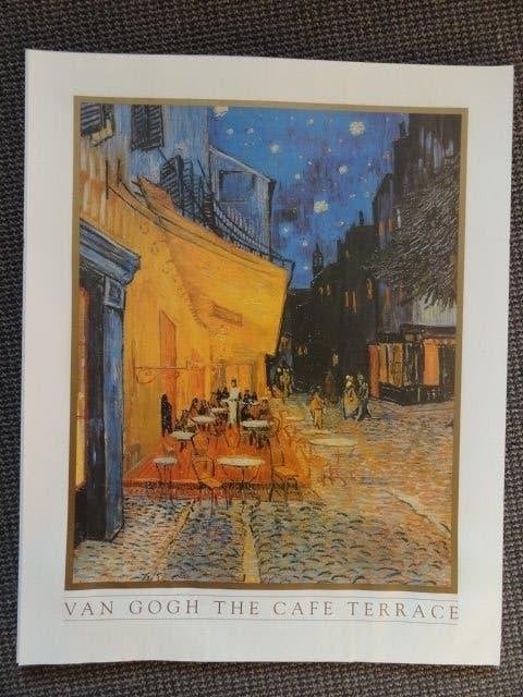 van Gogh the cafe terrace, in lijst (zonder glas) 55 x 45 cm, Verzenden