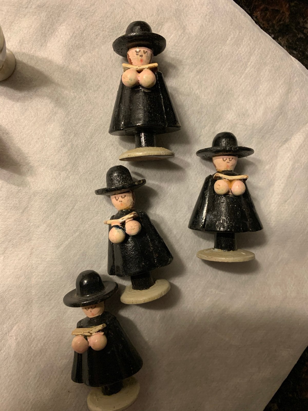 Erzgebirge houten figuren - set van 4, Gebruikt, T, Ophalen of Verzenden, M