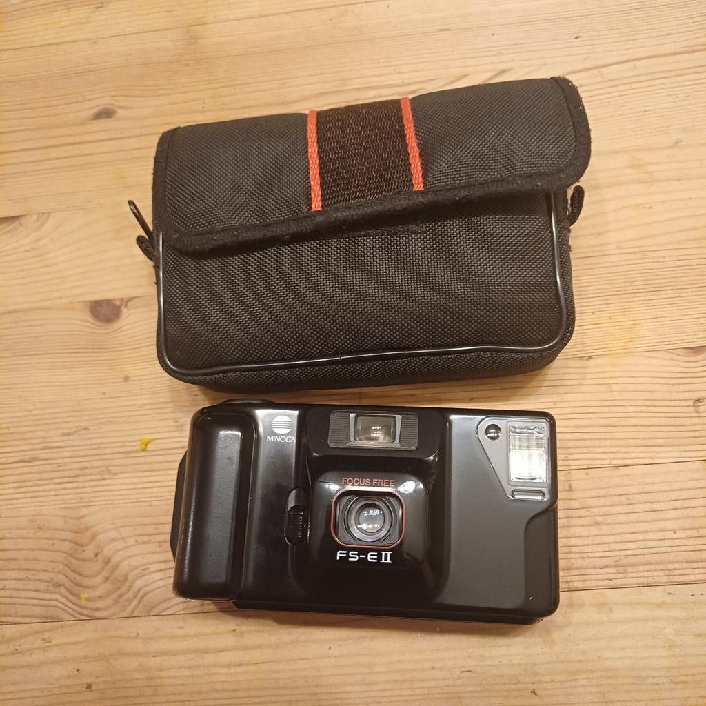 Minolta FS-EII analoge camera met tasje, Ophalen of Verzenden