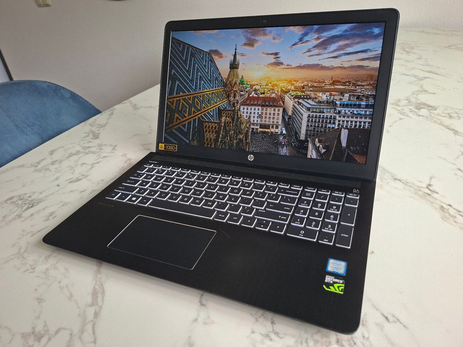 Hp Gaming Laptop - Core i7-7700HQ-16Gb-1.2Tb-Nvidia GTX1050, Computers en Software, Windows Laptops, Ophalen, Met videokaart, 256Gb NVMe SSD + 1Tb HD