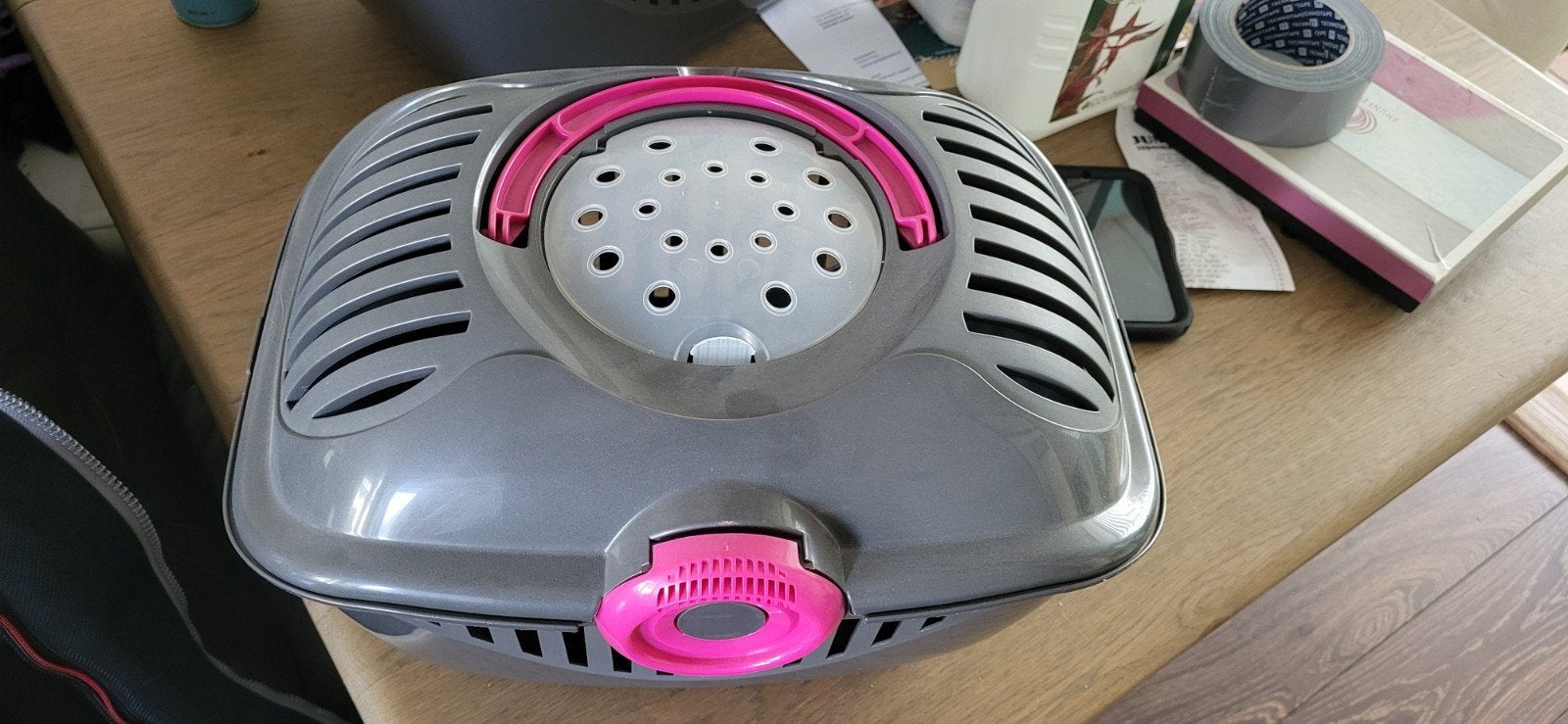 Rijsbak voor konijntjes/cavia's, Ophalen, Gebruikt, Transportkoffer of -box