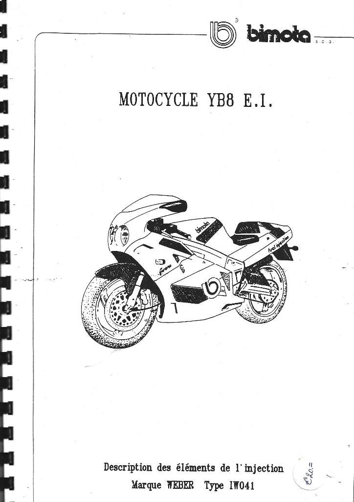 Bimota YB8 E.I. electronic ignition description (7586z), Motoren, Ophalen of Verzenden, Overige merken
