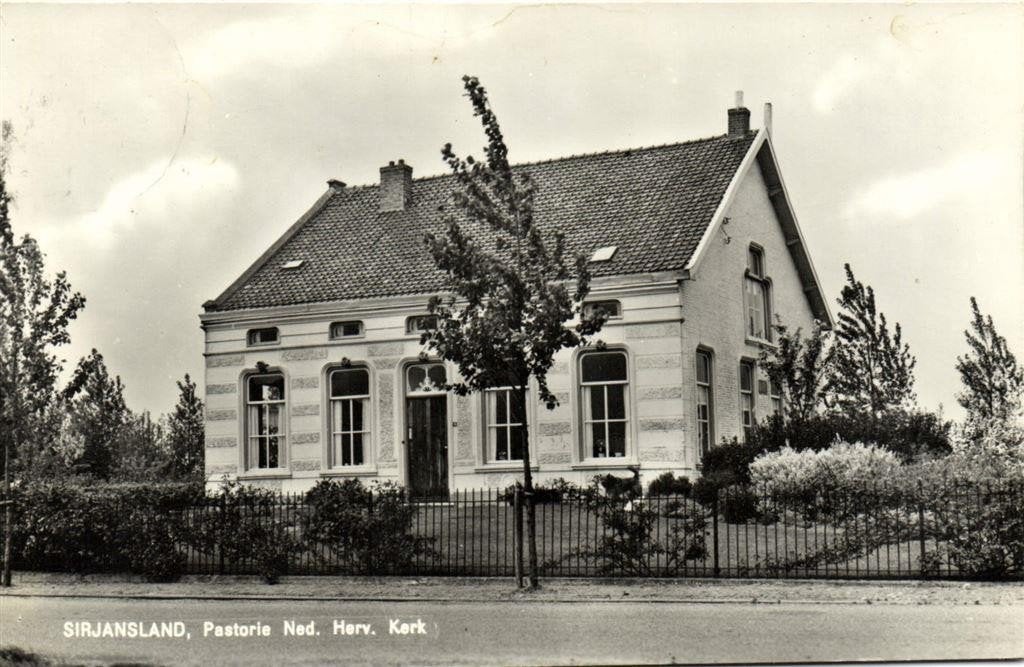 Sirjansland, Pastorie Ned. Herv. Kerk - 1962 gelopen, Verzamelen, Ophalen of Verzenden, 1960 tot 1980, Gelopen, Zeeland