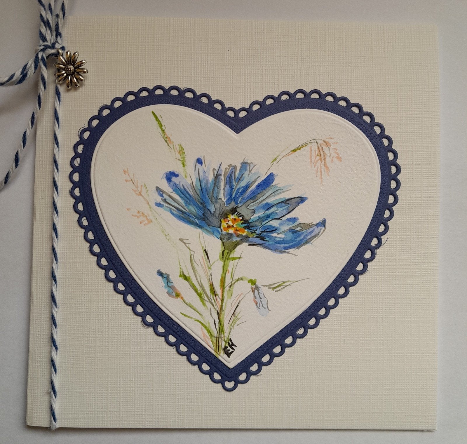 bloem geschilderd met aquarel verf, Ophalen of Verzenden, Zo goed als nieuw, Overige thema's