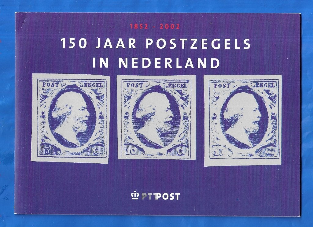 Mapje 1852-2002 150 jaar postzegels in Nederland - PTT Post, Verzenden, Na 1940, Gestempeld