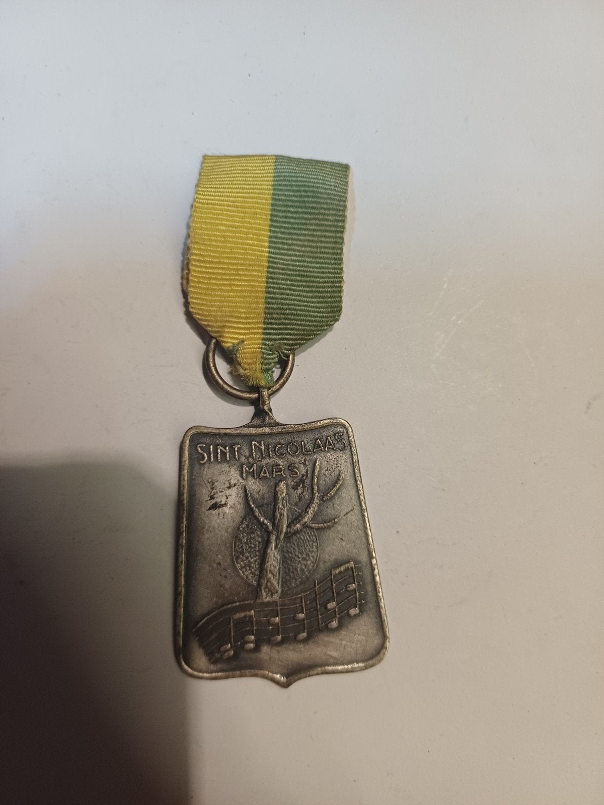 Oude Sint Nicolaas Mars medaille met lint, Ophalen, Zilver, Nederland