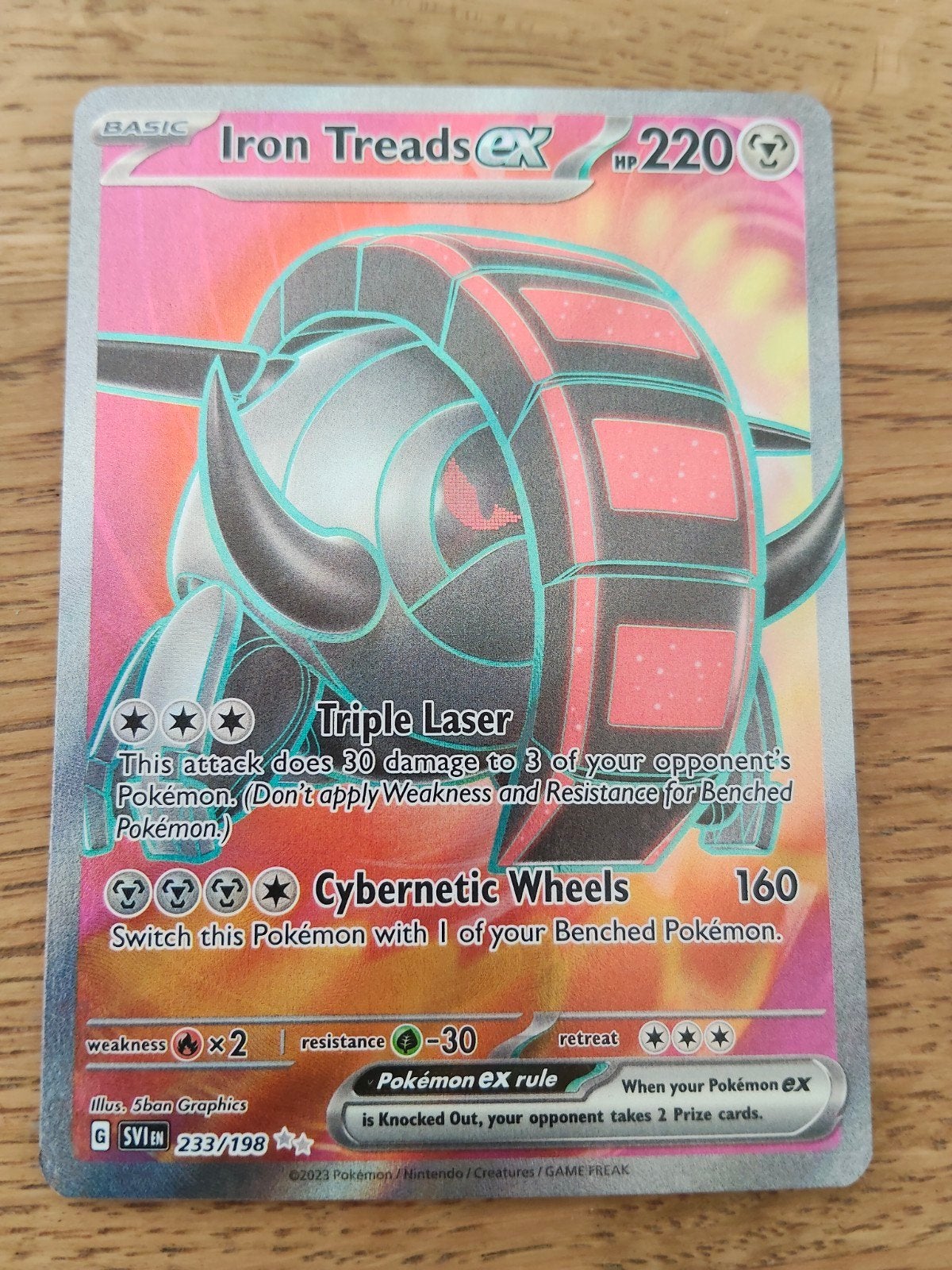 Iron threads ex full art, Ophalen of Verzenden, Zo goed als nieuw, Losse kaart