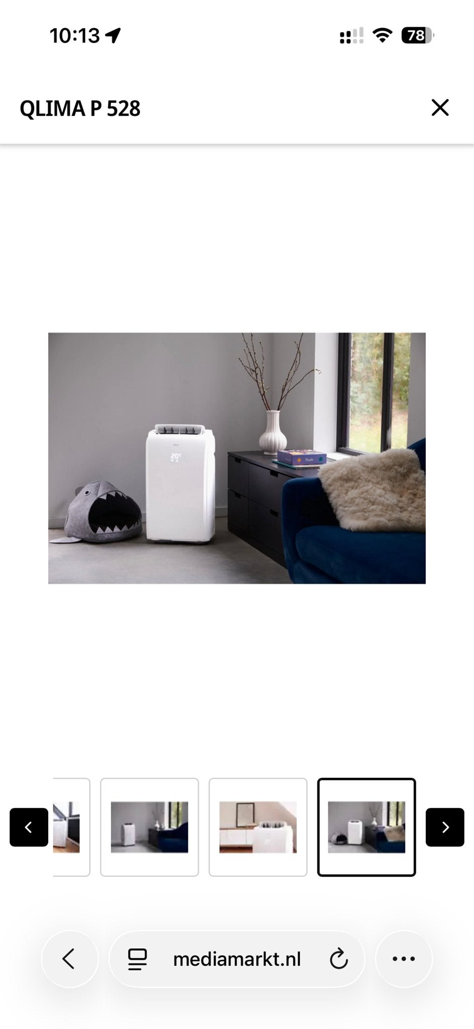 Qlima P 528 Mobiele Airco - Zo goed als nieuw met flexibele, Witgoed en Apparatuur, Airco's, Ophalen, Minder dan 60 m³, 3 snelheden of meer