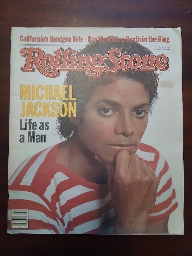 Michael Jackson Cover 1983 Rolling Stone Magazine, Ophalen of Verzenden, Zo goed als nieuw, Artiest