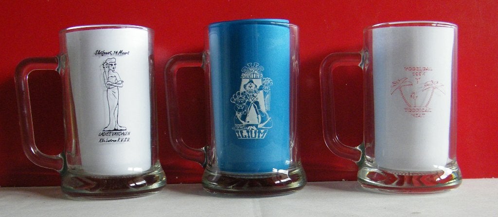 Amstel Bier Pullen met opdruk -10-, Ophalen, Zo goed als nieuw, Pul(len), Amstel