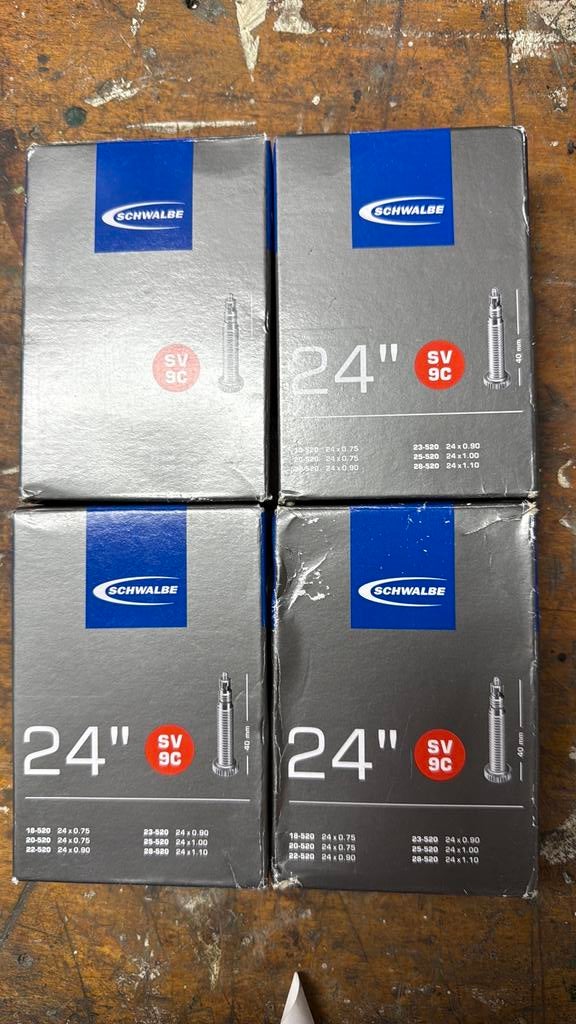 4x Schwalbe Binnenband 24 inch SV9C - Nieuw, Ophalen of Verzenden, Zo goed als nieuw