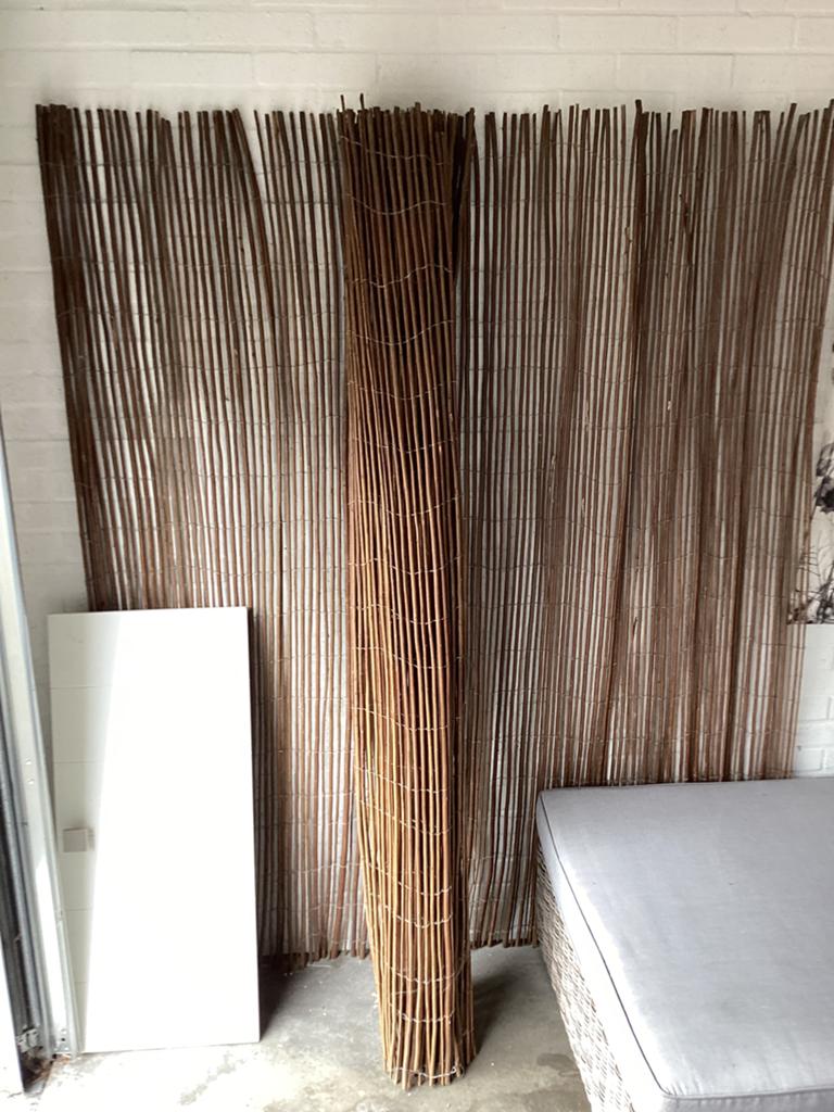Wilgen schermen nieuw 2x  180x200, Ophalen, 1 tot 2 meter, Minder dan 3 meter, Nieuw