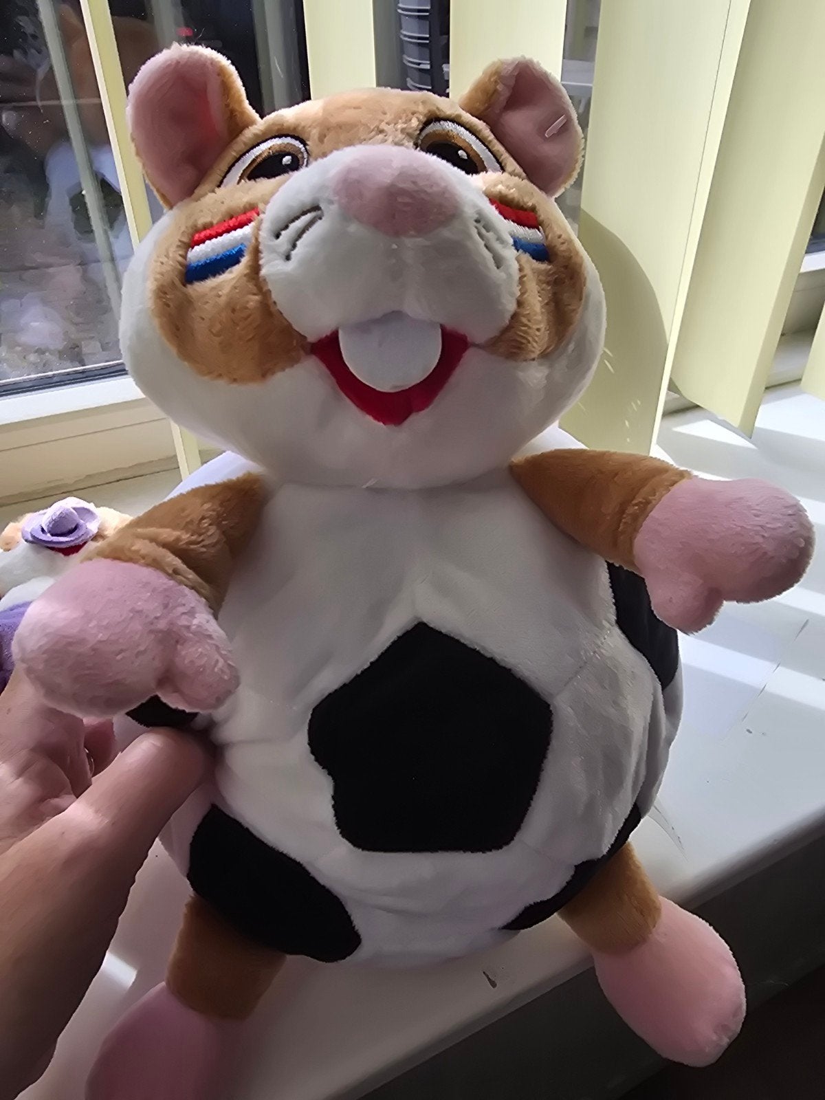 Hamster Voetbal Knuffel - Oranje Fan, Gebruikt, Hamster, Ophalen of Verzenden, Met kleding of accessoire