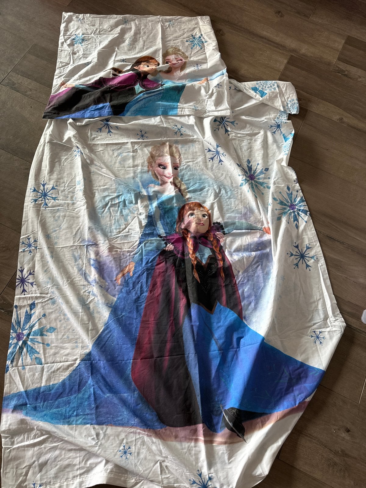 Dekbedovertrek Frozen 140x200 met ritssluiting, Gebruikt, Meisje, Ritssluiting, Ophalen of Verzenden