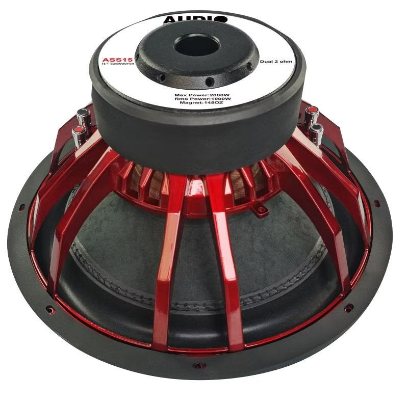 Audio System ASS15 15 inch 38 cm 2x2ohm 1000 W RMS Subwoofer, Audio System, Verzenden, Nieuw