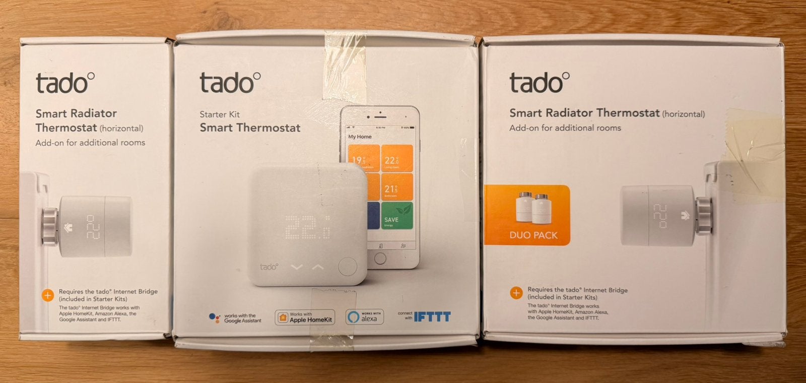 NIEUWE Tado thermostaat starterkit V3+ met 3 kranen, Ophalen of Verzenden, Nieuw