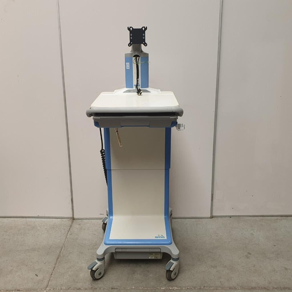 medische verrijdbare bureau werkplek  laptopwagen werktafel, Ophalen, In hoogte verstelbaar, Gebruikt