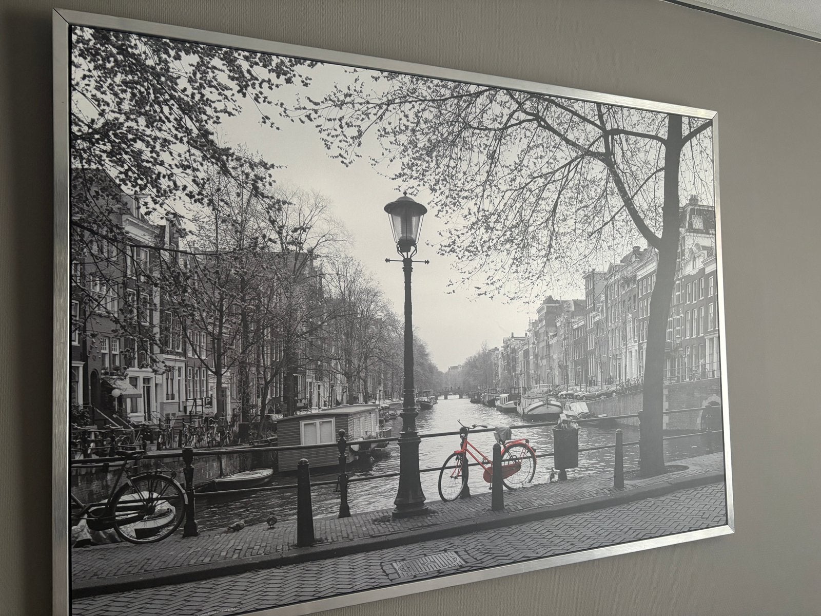 Foto Amsterdam, Huis en Inrichting, Ophalen, Zo goed als nieuw, 125 cm of meer, Schilderij