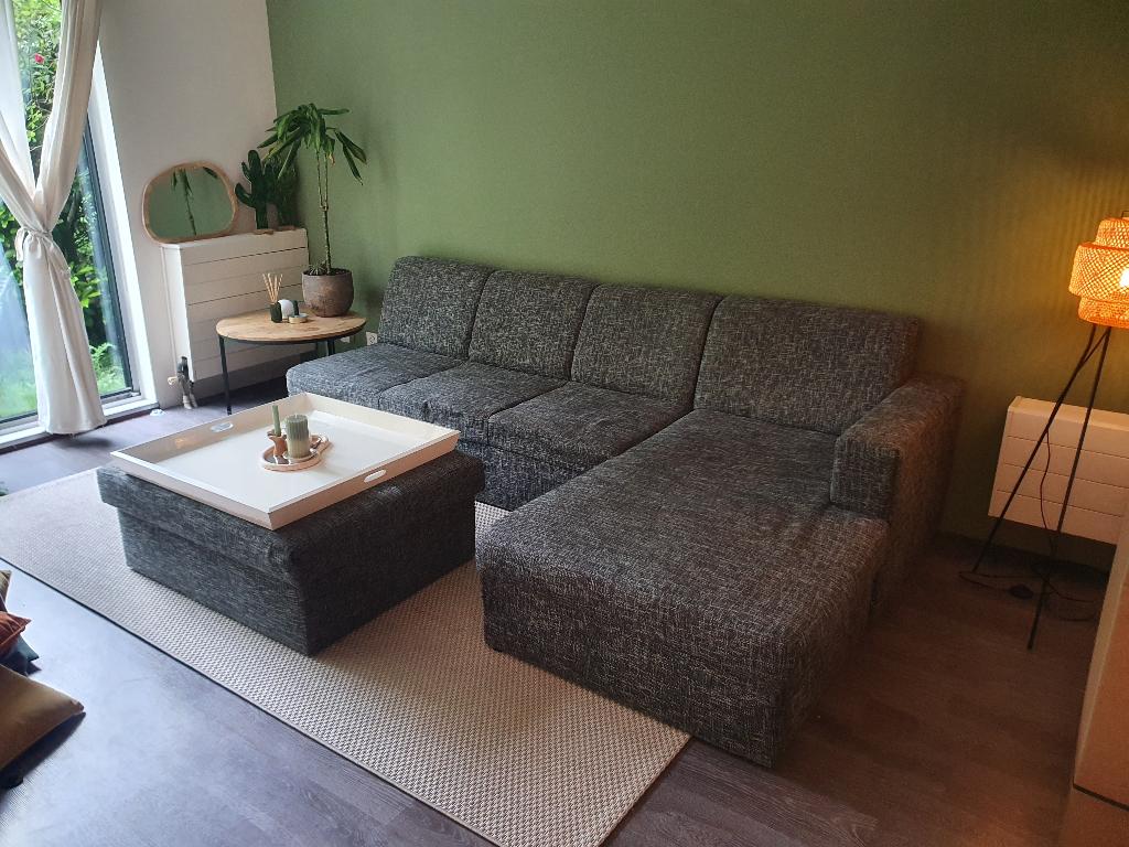 Hoekbank gratis af te halen, Ophalen, Gebruikt, 125 cm of meer, Grijs