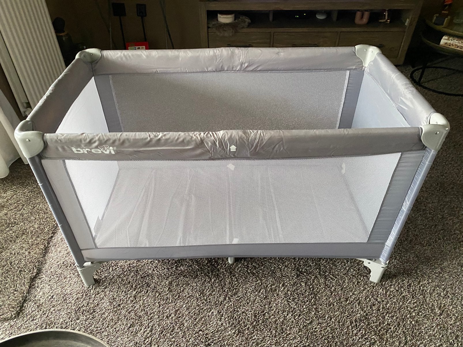 Brevi logeer/campingbed 120x60 cm nieuwstaat !!!, Ophalen, Zo goed als nieuw, Reisbedje