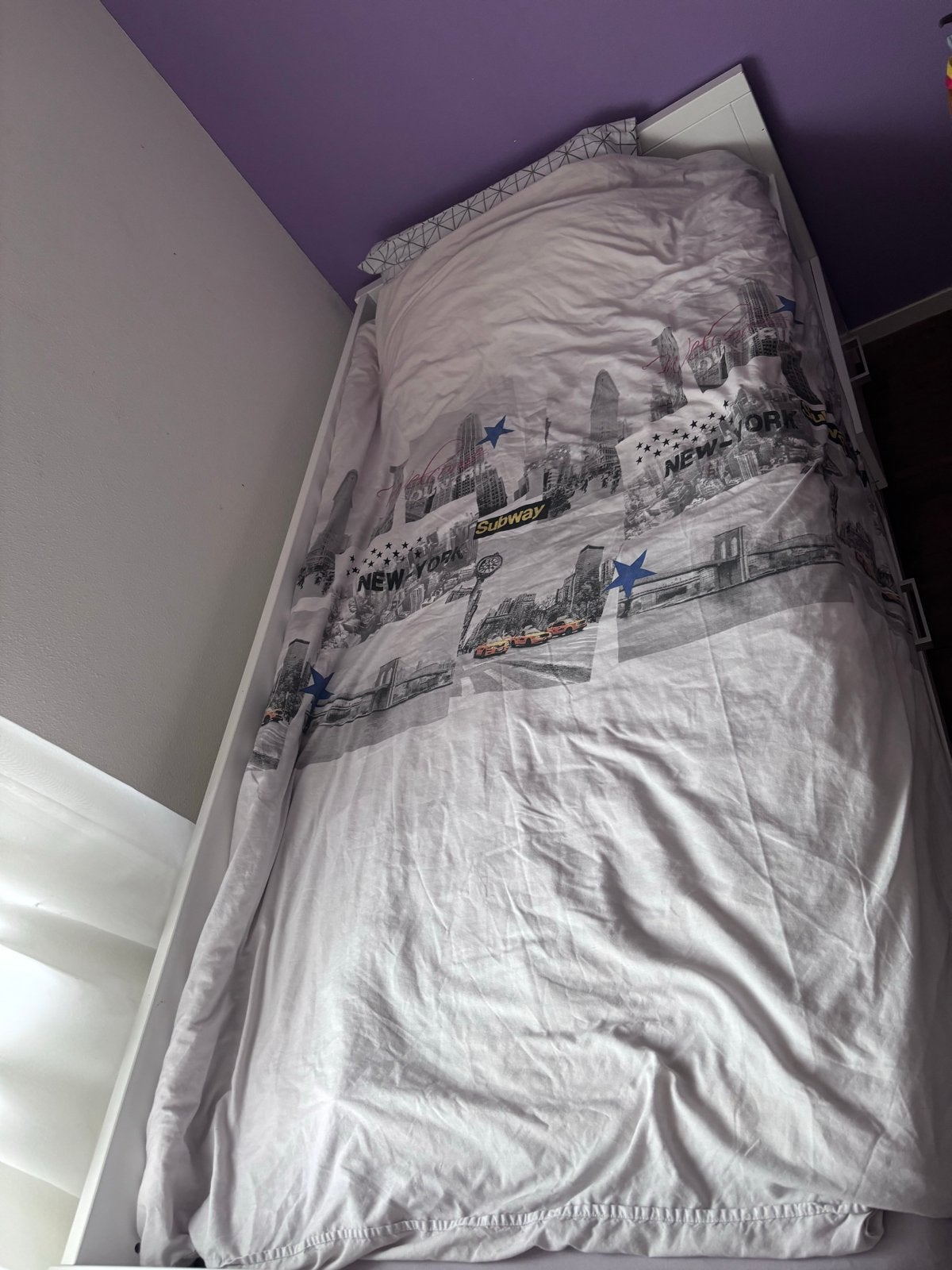 Bopita bed met opberglades - Wit, 90x200 cm, Gebruikt, 90 cm, Eenpersoons, Wit