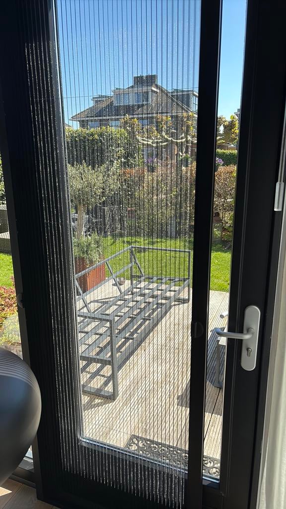 Unilux pliséfit easy dubbel hordeur, Ophalen, 120 cm of meer, Hordeur, Nieuw