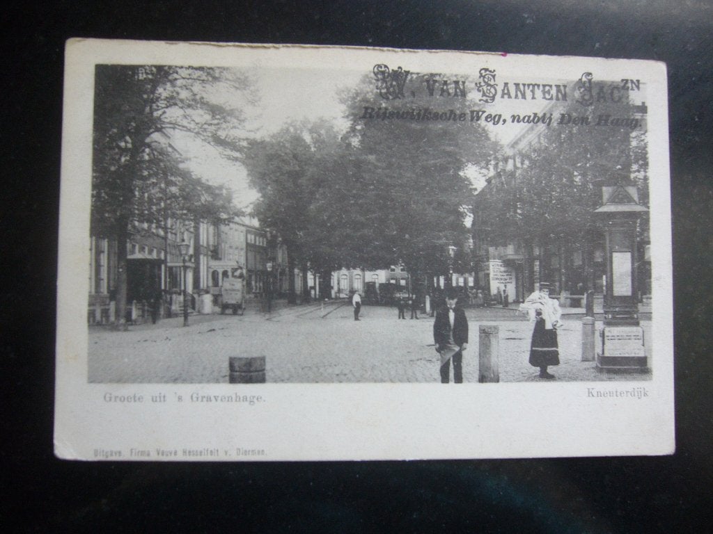 RECLAME KAART S, GRAVENHAGE  =  KNEUTERDIJK  - W V. SANTEN, Ophalen of Verzenden, Voor 1920, Ongelopen, Zuid-Holland