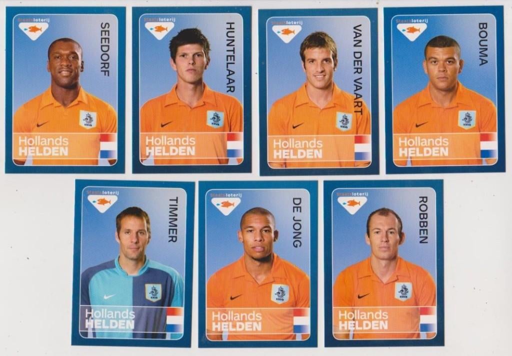 Hollands Helden voetbalkaarten, uitg. Staatsloterij 2008, Verzenden, Zo goed als nieuw, Overige binnenlandse clubs, Poster, Plaatje of Sticker