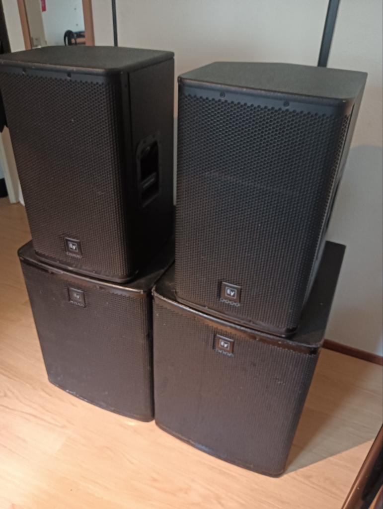Electro-Voice ELX112 en ELX118 PA set, Ophalen, Gebruikt, 120 watt of meer, Overige merken