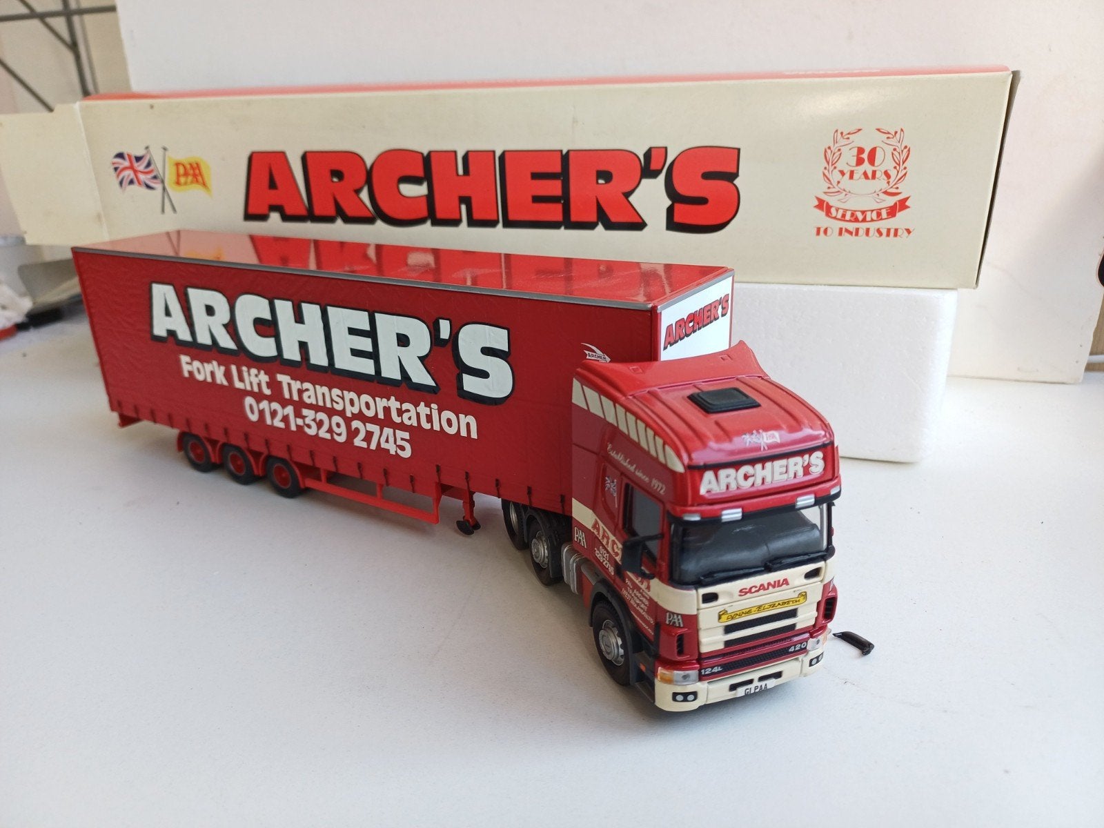Scania 124L 420 Corgi 1:50 Archer'S transport uk, Ophalen of Verzenden, Bus of Vrachtwagen, Corgi