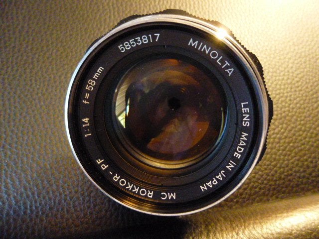 Minolta PF Rokkor 58mm 1.4 lichtsterk objectief., Audio, Tv en Foto, Fotografie | Lenzen en Objectieven, Ophalen of Verzenden
