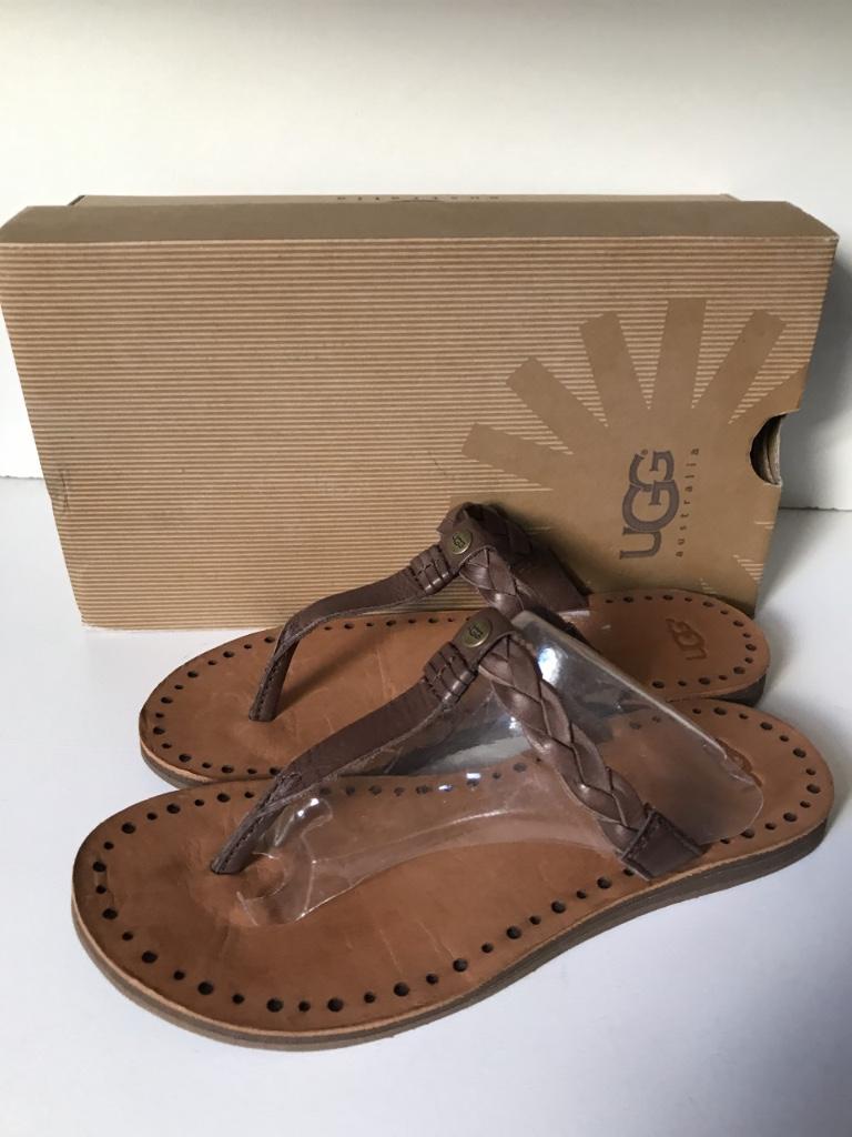 Ugg leren slippers, Slippers, UGG, Bruin, Verzenden